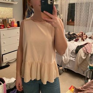 Cute baby pink peplum tank